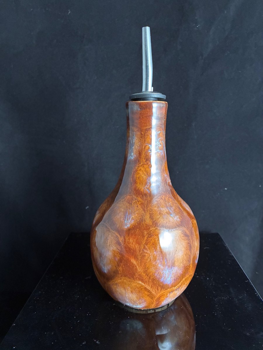 'Tawny autumn' Stoneware ceramic Oil pourer and spout