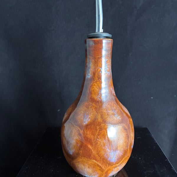 'Tawny autumn' Stoneware ceramic Oil pourer and spout