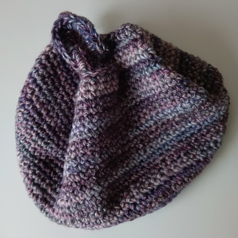 Crochet Basket Bag (Purple Passion) - holds so much!