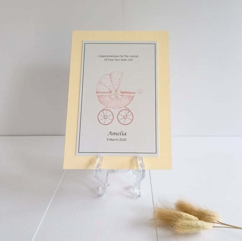 Personalised Baby Girl Keepsake, New Baby Gift, Personalised Nursery Keepsake