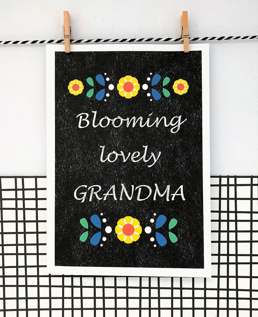 Grandma Card - Wildflower Seeds - Handmade Card