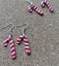 candy cane dangle earrings - Image 1