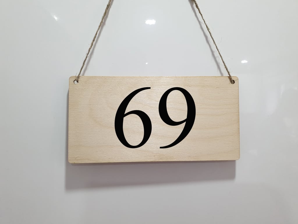 Personalised House Number Sign Address Sign Plaque Rustic Yard Sign 