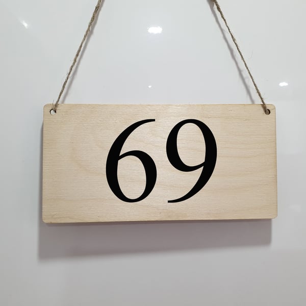 Personalised House Number Sign Address Sign Plaque Rustic Yard Sign 