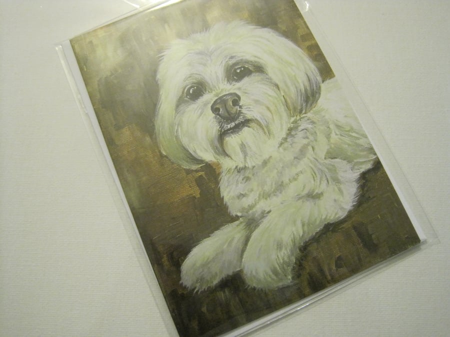 Dog Card Blank Greetings Card Printed from Original Art birthday 