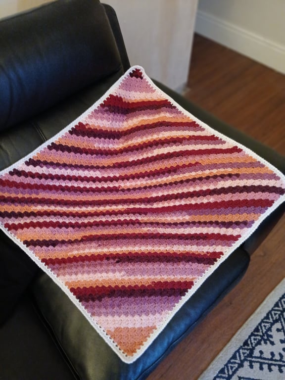 Crochet square baby blanket 