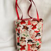 Snowmen Gift Bag, Reusable Gift Bag, Christmas Gift Bag, Fabric Gift Bag.