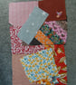 Upcycled slow stitching kit includes fabric, buttons, thread, lace, ribbon - Image 9