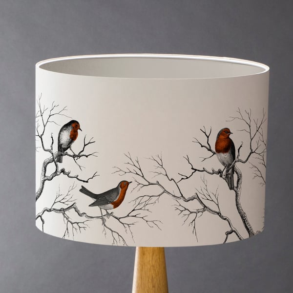 A Riot Of Robins Lampshade