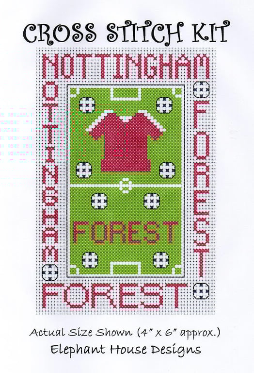 Nottingham Forest Cross Stitch Kit Size 4" x 6"  Full Kit