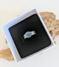 Green Fluorite Ring with Textured Sterling Silver Band - Image 3