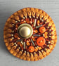 Hand Embroidered Sun Ray Brooch  - Image 2