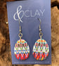 Colourful Patterned Polymer Clay Easter Egg Earrings