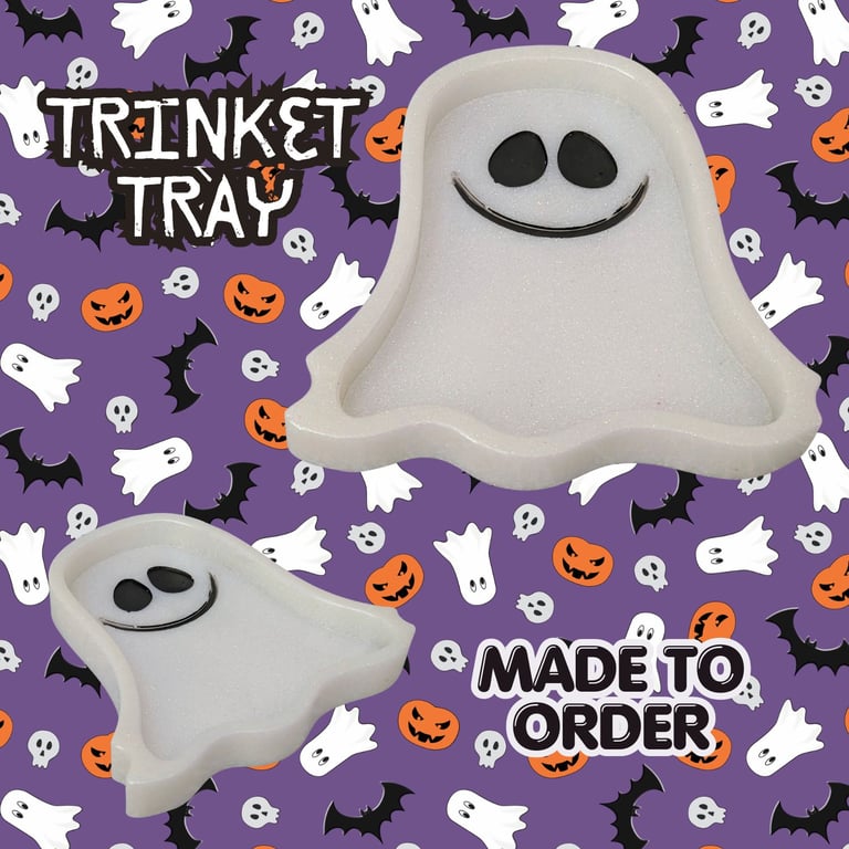 Resin Ghost Trinket Tray - Made to Order