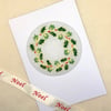 December Holly & Ivy Embroidered Birthday or Christmas Card