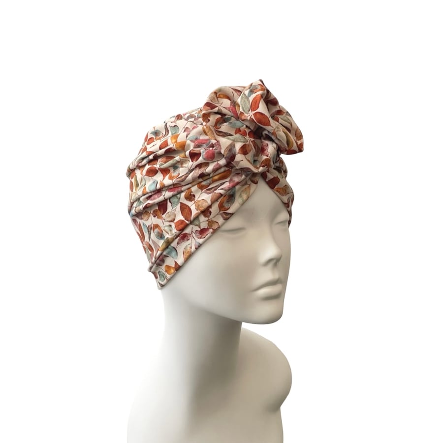Fashion Rosette Turban Hat Lightweight Cotton Hair Loss Headwear for Women 
