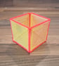Medium container for office items - yellow and orange mix pattern - Image 4