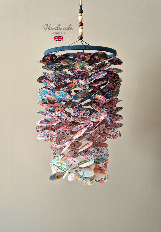 Floral Baby Crib Mobile - Nursery Decor - Handmade Hanging Baby Shower Gift