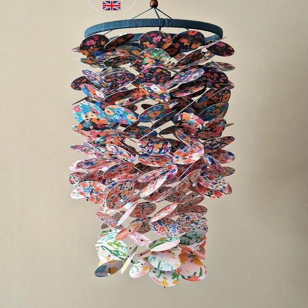 Floral Baby Crib Mobile - Nursery Decor - Handmade Hanging Baby Shower Gift