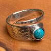 Turquoise and Sterling Silver ‘Wrap’ ring.