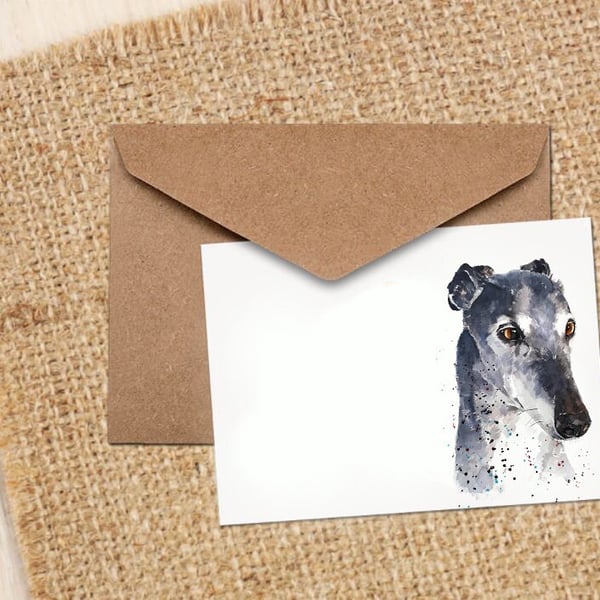 Sighthound II GreetingNote Card -Sighthound cards,whippet cards ,whippet greetin