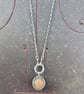 sea glass spinning marble on 18 inch sterling silver chain - Image 6