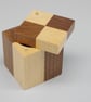 Wooden Ring Box. Handmade. Beech and Walnut.