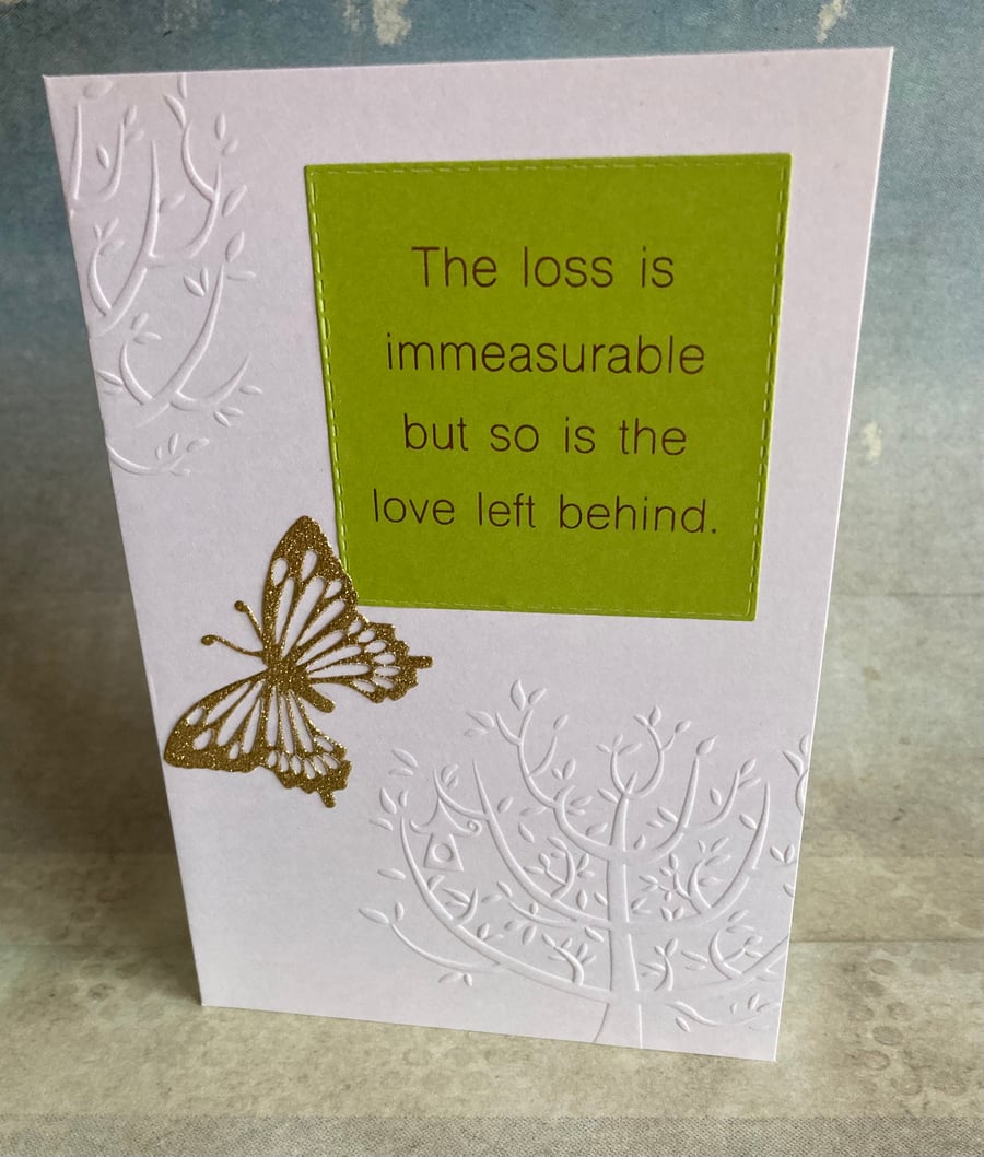 In sympathy card. Folksy
