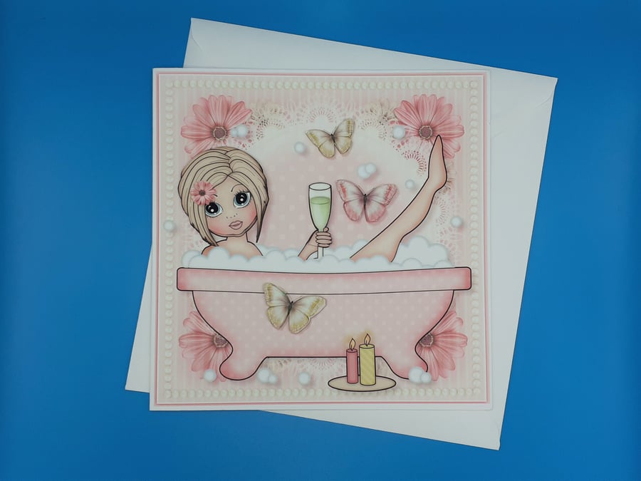 Birthday Card For Her, 8x8inches, 20x20cms