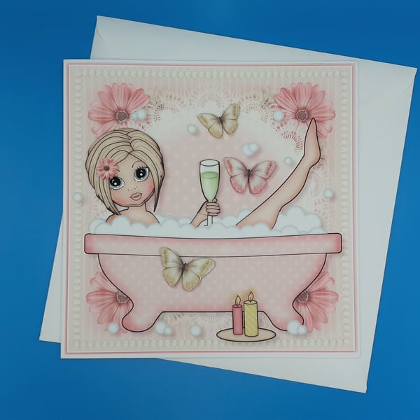 Birthday Card For Her, 8x8inches, 20x20cms