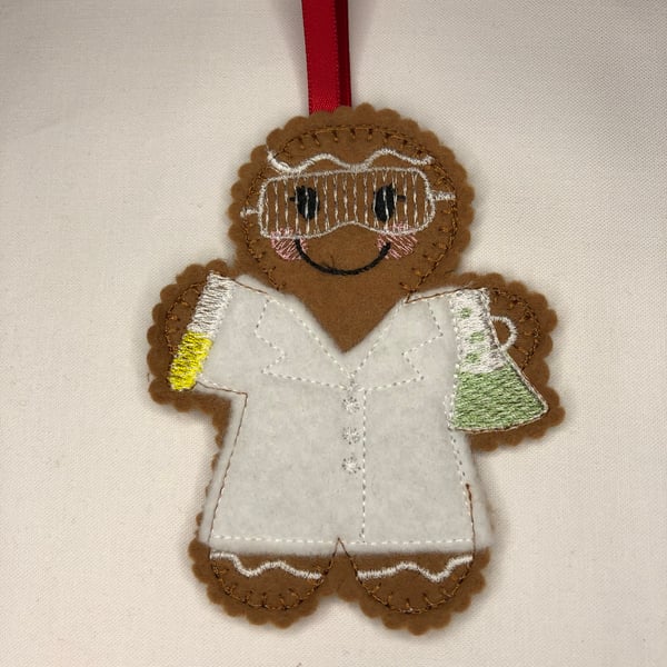 Gingerbread Scientist Decoration