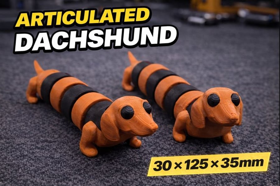 Articulated Dachshund - 30 - 125 - 35mm