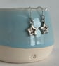 Little Star Earrings -  fine silver with sterling silver earwires - Image 2