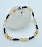 Citrine & Black Spinel Bracelet, November Birthstone, Birthday Gifts For Her