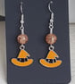 Gorgeous Orange Witches Hat Earrings. - Image 4
