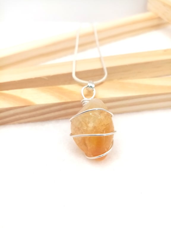 Citrine Tumble Stone Necklace