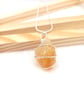 Citrine Tumble Stone Necklace, Wire Wrapped Gemstone, Citrine Necklace - Image 1