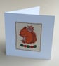 Embroidered Squirrel Christmas Card - Image 2