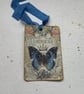  GIFT  TAGS , vintage style.  ( set of 3 ) ' Papillon' . Butterfly. Blue. Paris. - Image 2