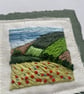 Poppy field landscape hand embroidered 'mini art' keepsake card - Image 5