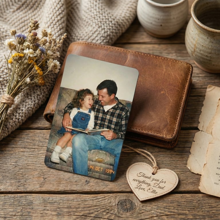 Father of the Bride Gift - Personalised Metal Wallet Card - Wedding Keepsake