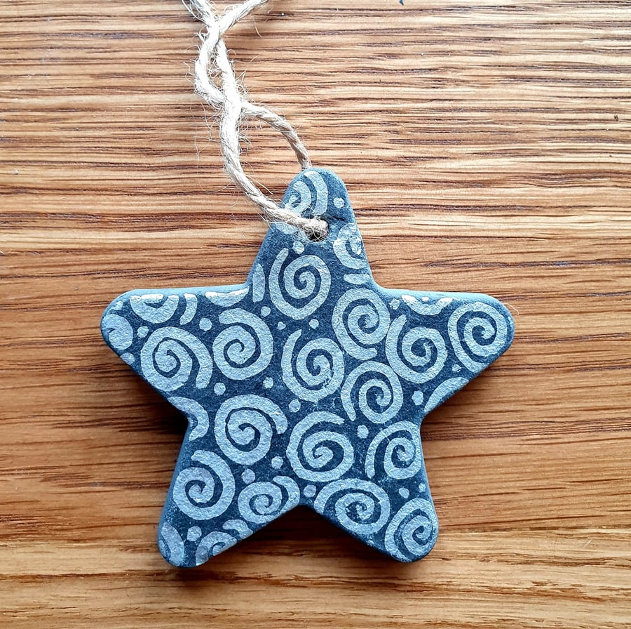 Slate Star Decoration (silver)