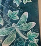 Embroidered Dragonfly Crossbody Bag – Dark Green Vinyl  - Image 3