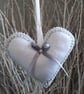 Heart hanger in white felt and silver.  - Image 2