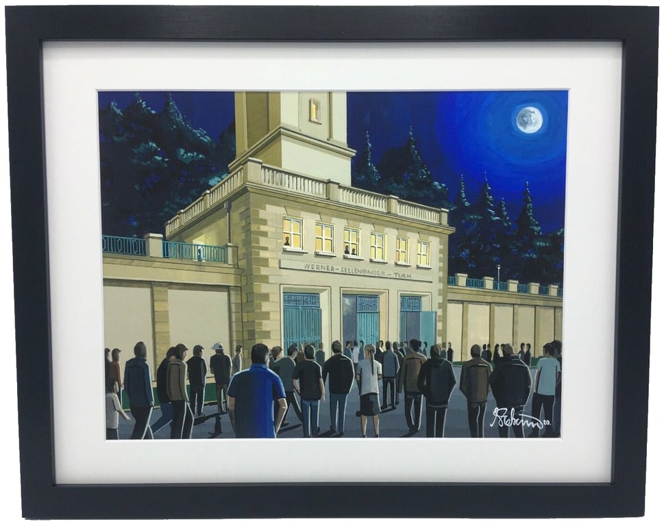 RB Leipzig, Red Bull Arena, High Quality Framed Football Art Print.