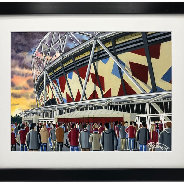 West Ham High Quality Framed Football Art Print