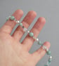 Sage Green Beaded Necklace - Mint Green Pearl and Crystal Necklaces - Jewellery - Image 6