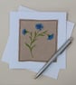 Embroidered Cornflower General Greeting Card - Image 1