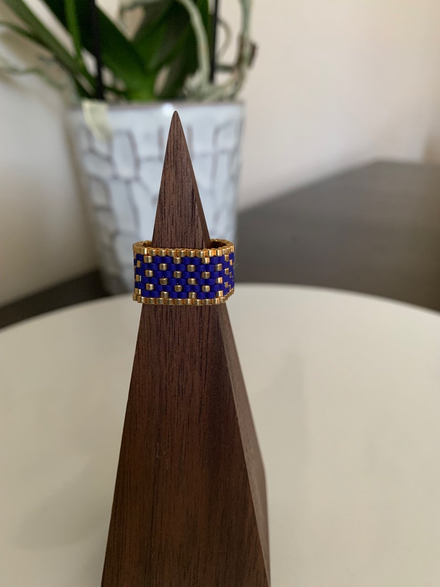 Colourful beaded ring