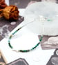 Turquoise Gemstone Bracelet - Dainty Celestial Sterling Silver Gemstone Bracelet